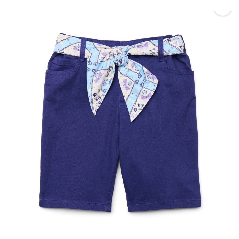 Girls Wonder Nation Bermuda Shorts With Scarf Belt Size 10